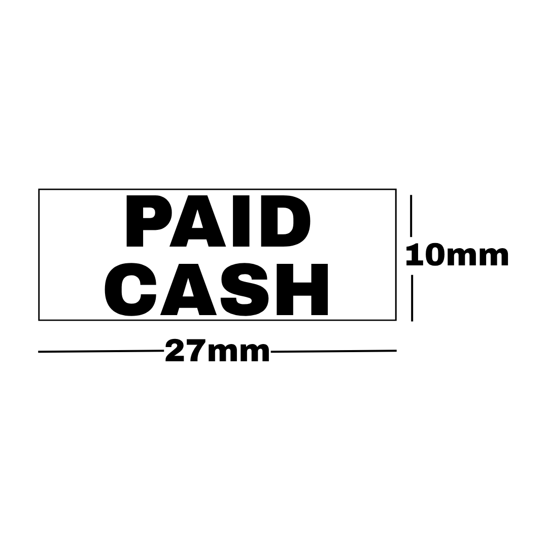 Printer 10 Stamp: PAID CASH