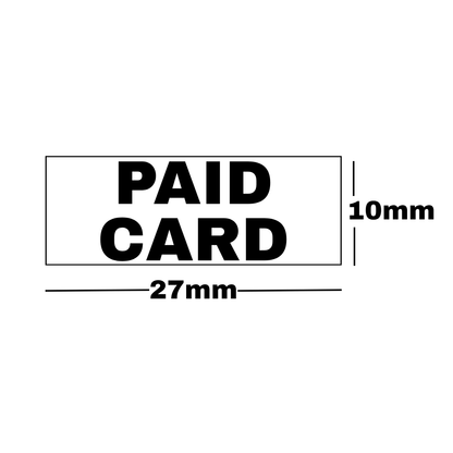 Printer 10 Stamp: PAID CARD
