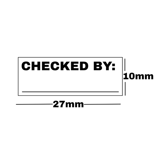 Printer 10 Stamp: CHECKED BY: with line